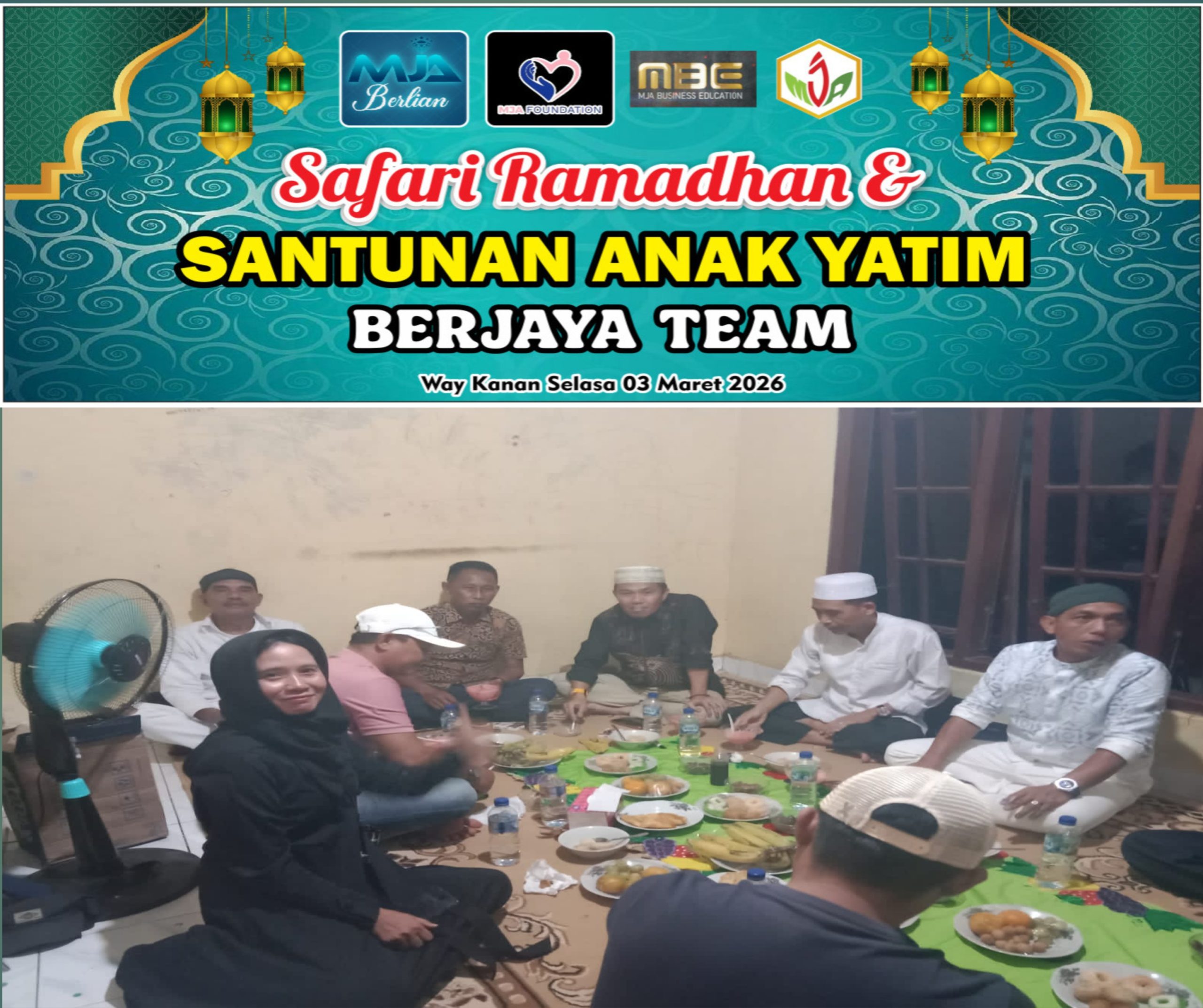 Safari Ramadan Mitra MJA di Desa Gunung Sari Kecamatan Rebang Tangkas Kabupaten Way Kanan Lampung