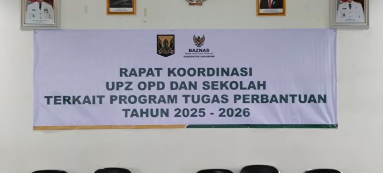 Rapat koordinasi UPZ OPD dan sekolah bersama BAZNAS Kabupaten Sukabumi membahas program tugas pembantu 2025–2026