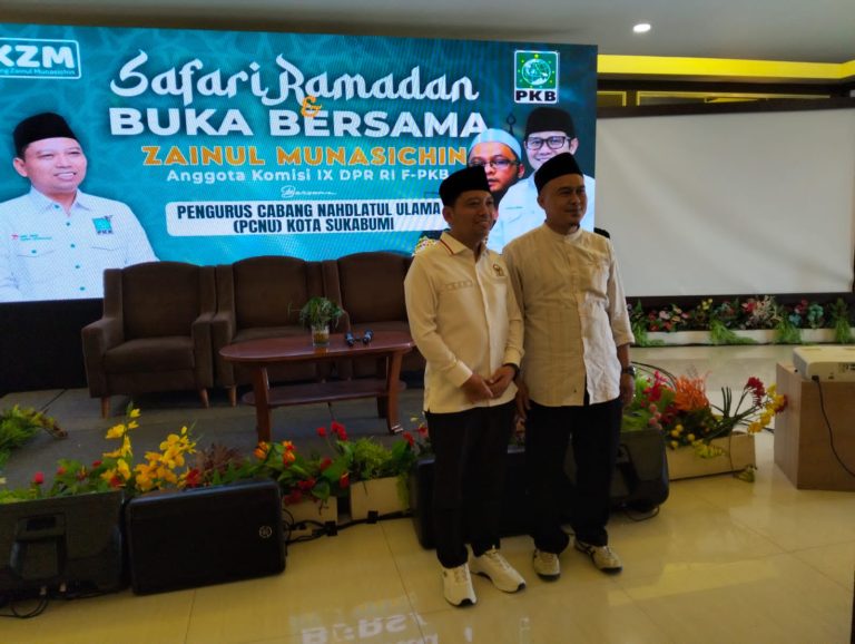 Safari Ramadan PCNU Kota Sukabumi bersama anggota DPR RI Zainul Munasichin di Balcony Hotel Selabintana.