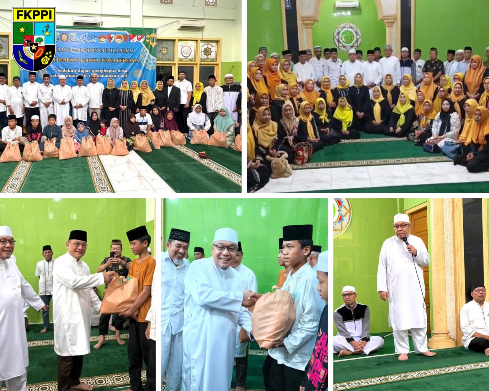 Kegiatan FKPPI Lampung membagikan paket sembako dan tali asih kepada kaum dhuafa dan anak yatim pada Ramadan 1447 H di Bandar Lampung.