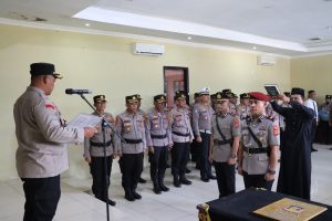 Sertijab Kasat Reskrim Polres Way Kanan 2026 di Aula Adhi Pradana