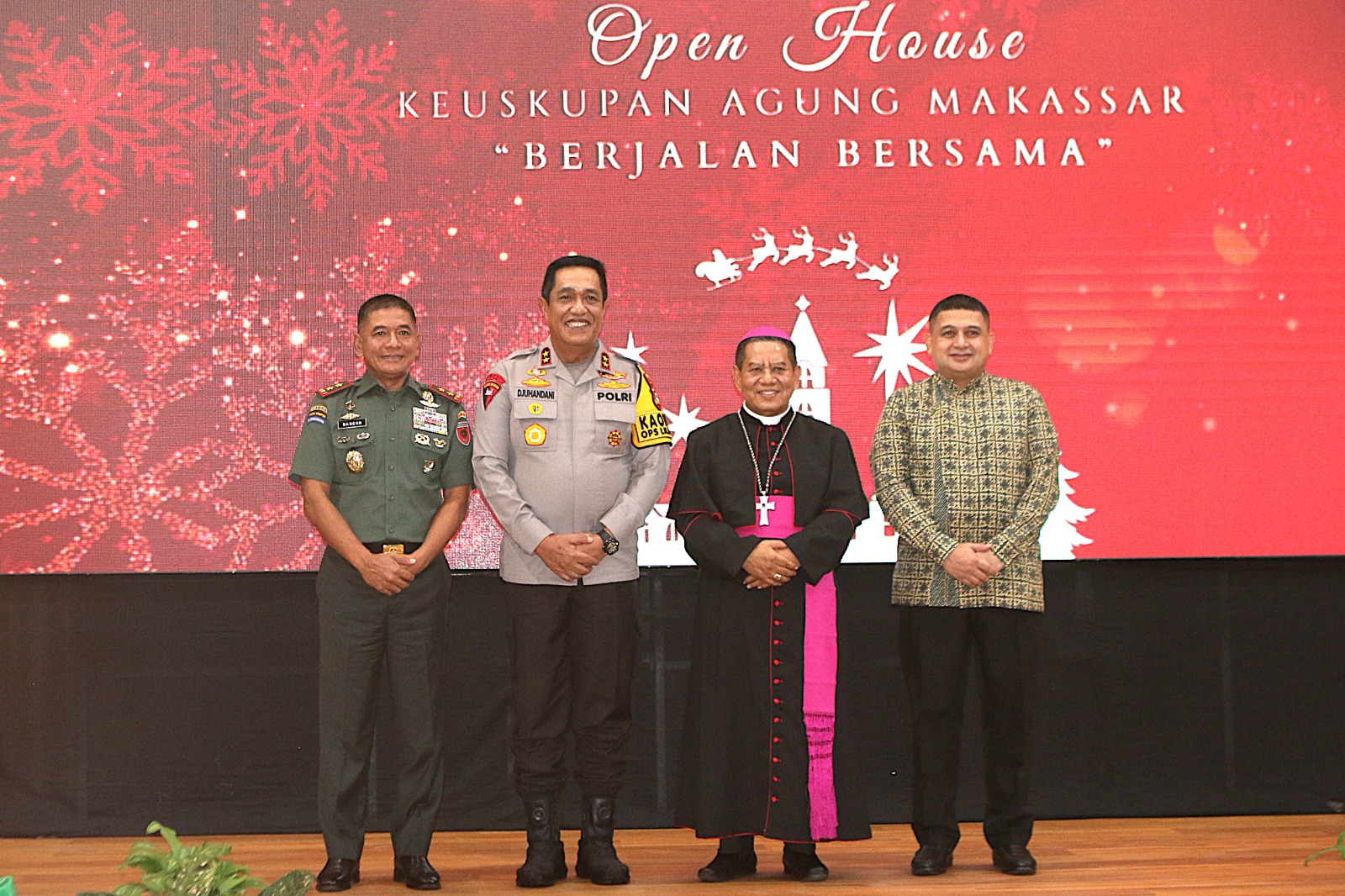 Pangdam XIV Hasanuddin hadiri Open House Natal di Makassar