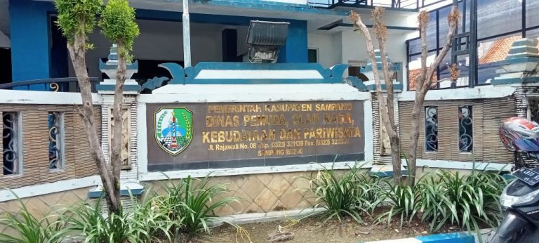 Kantor Dispora Budpar Kabupaten Sampang saat klarifikasi penataan JUPAL pasca temuan BPK