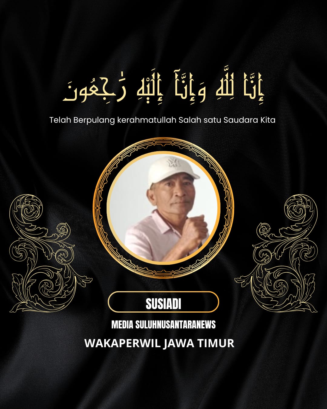 Almarhum Susiadi, jurnalis Suluhnusantara.news asal Kecamatan Blega, Kabupaten Bangkalan