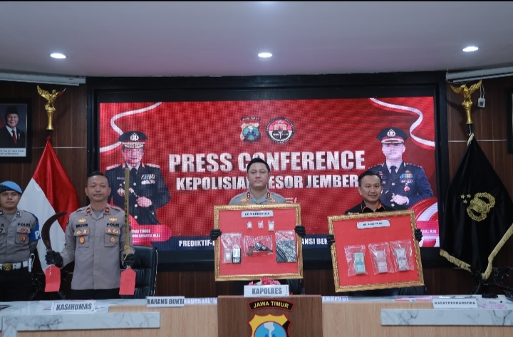 Kapolres Jember rilis kasus narkoba Maret 2026