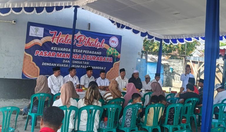 Halalbihalal pedagang Pasar Mangga 2 Surabaya 2026
