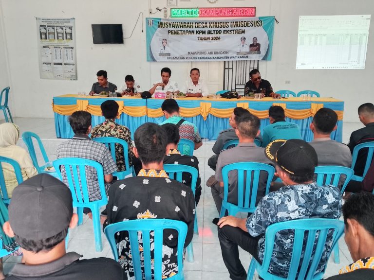 Musdesus Kampung Air Ringkih Way Kanan penetapan KPM BLT Dana Desa Ekstrim 2026