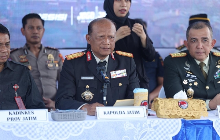Kapolda Jatim pimpin pemusnahan kokain 22 kilogram di Surabaya 2026