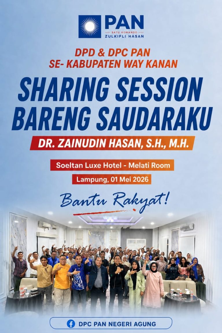 PAN Way Kanan sharing session 2026 Zainudin Hasan konsolidasi politik