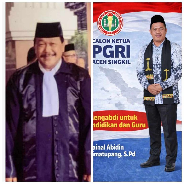 Prof Dr Sutan Nasomal dan Zainal Abidin Simatupang calon Ketua PGRI Aceh Singkil periode 2026–2030