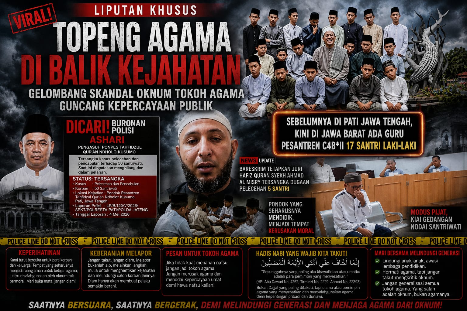 Prof Dr Sutan Nasomal saat memberikan keterangan terkait kasus pelecehan seksual di lembaga pendidikan agama