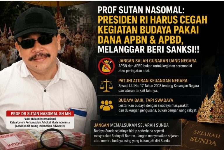 Prof Sutan Nasomal soroti penggunaan dana negara dalam kegiatan kirab budaya Mahkota Binokasih