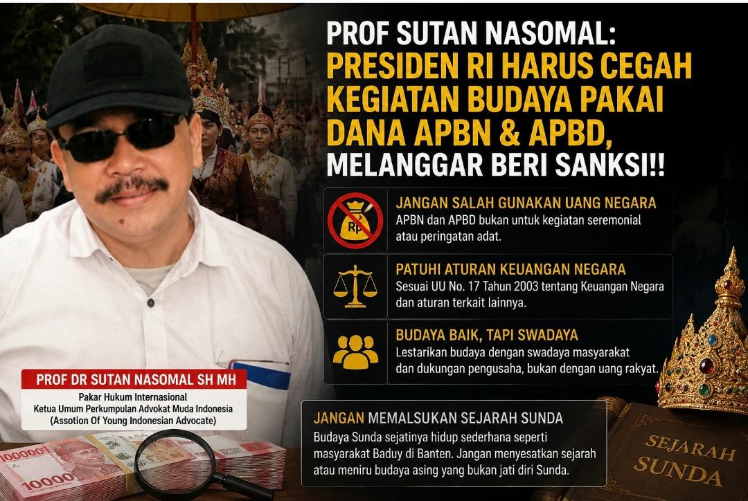 Prof Sutan Nasomal soroti penggunaan dana negara dalam kegiatan kirab budaya Mahkota Binokasih