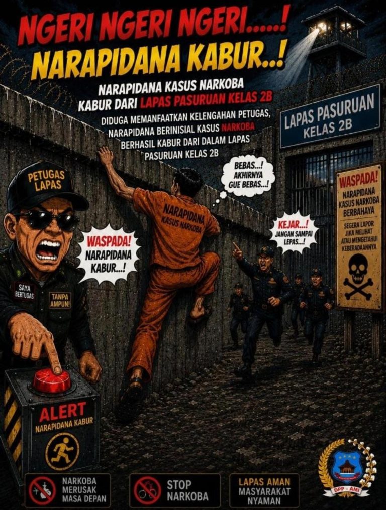 Ilustrasi aksi demonstrasi Aliansi Madura Indonesia (AMI) menuntut evaluasi keamanan Lapas Kelas IIB Pasuruan pasca kaburnya narapidana.