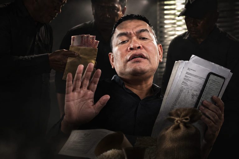 Kades Pesanggrahan Akhmad Sudaryanto menyampaikan klarifikasi terkait polemik Dana Desa