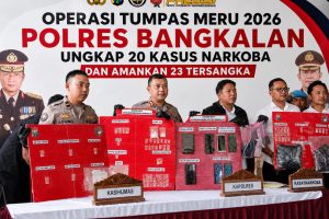 Polres Bangkalan mengungkap kasus narkotika dalam Operasi Tumpas Meru 2026