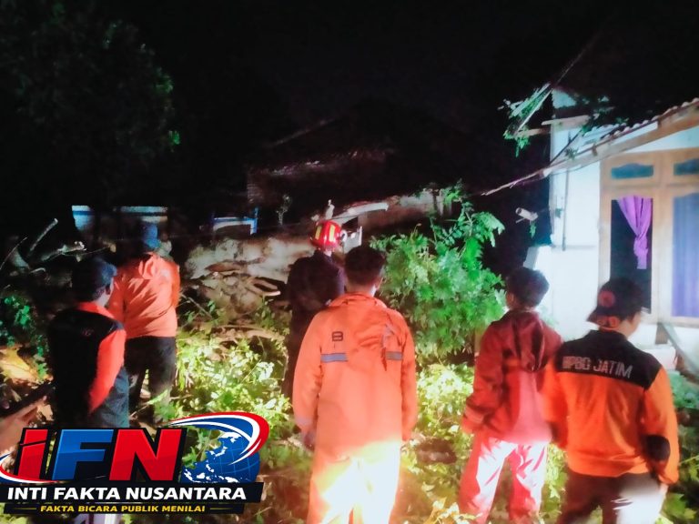 Bencana angin kencang di Kecamatan Camplong Kabupaten Sampang menyebabkan puluhan pohon tumbang dan satu warga meninggal dunia