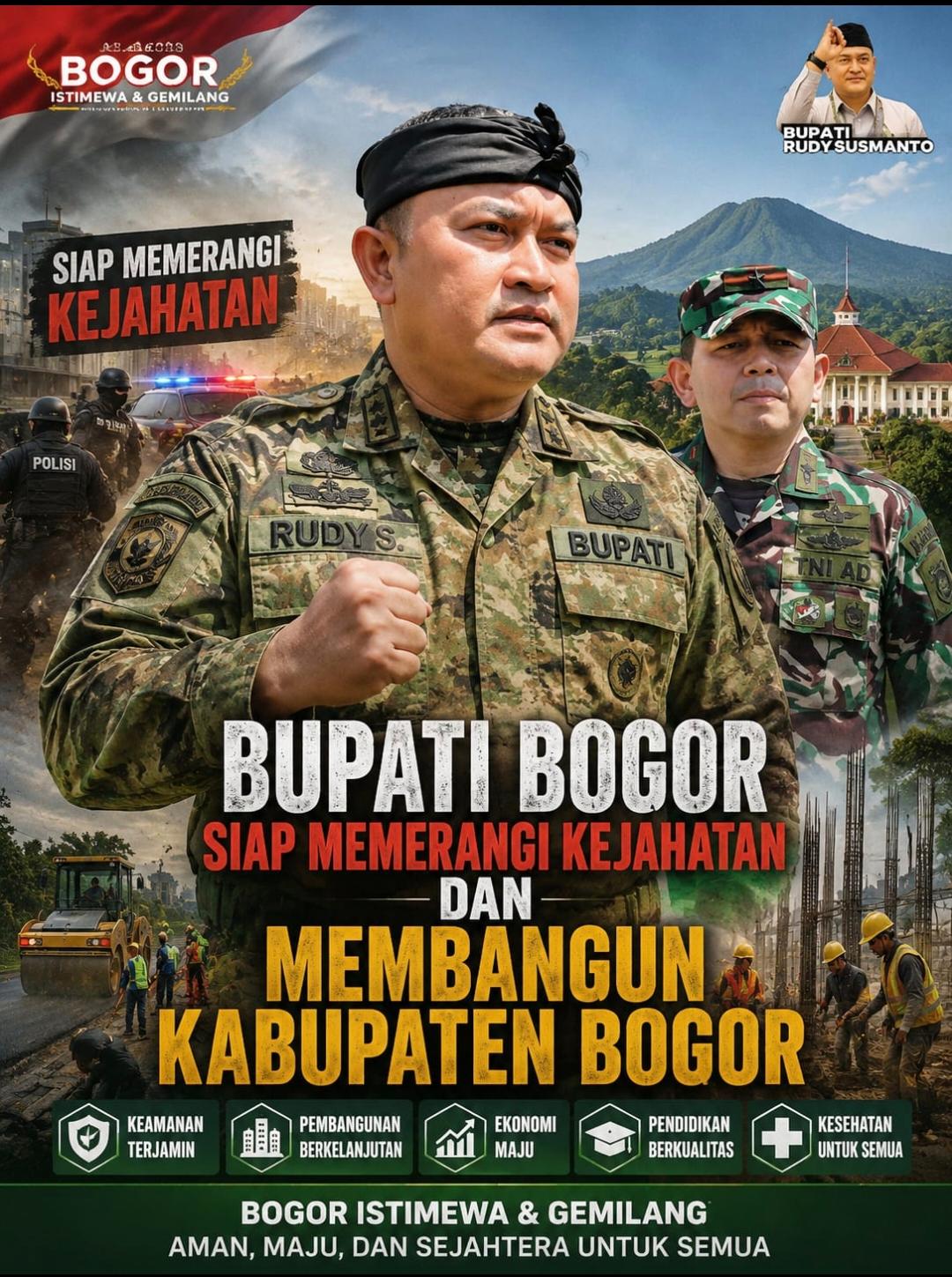 Prof Dr Sutan Nasomal mendukung program Bupati Bogor Rudi Susmanto