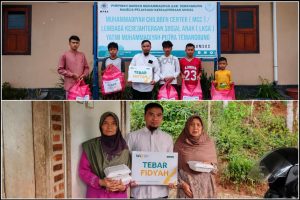 Penyaluran fidyah LAZNAS WIZ kepada dhuafa dan anak yatim di Temanggung.