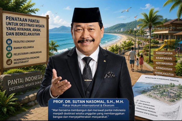 Prof Dr Sutan Nasomal menyampaikan gagasan penataan kawasan pantai Indonesia sebagai destinasi wisata nasional yang modern dan berkelanjutan.
