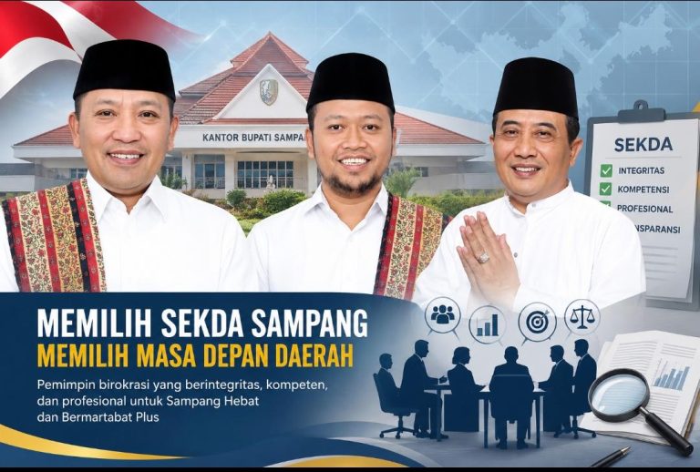 Bupati dan Wakil Bupati Sampang bersama ilustrasi seleksi Sekretaris Daerah (Sekda) Kabupaten Sampang tahun 2026.