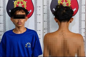 Personel Tekab 308 Presisi Polsek Umpu Semenguk mengamankan residivis kasus pencurian di Way Kanan.