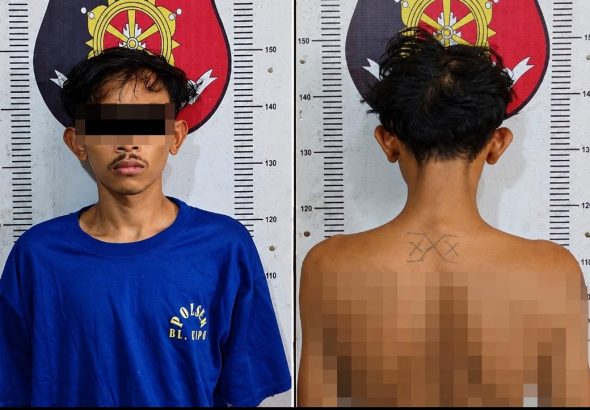 Personel Tekab 308 Presisi Polsek Umpu Semenguk mengamankan residivis kasus pencurian di Way Kanan.