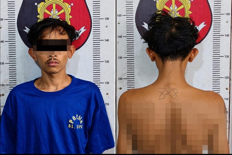 Personel Tekab 308 Presisi Polsek Umpu Semenguk mengamankan residivis kasus pencurian di Way Kanan.