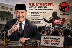 Prof Sutan Nasomal meminta klarifikasi terkait ucapan anggota DPR RI tentang wartawan