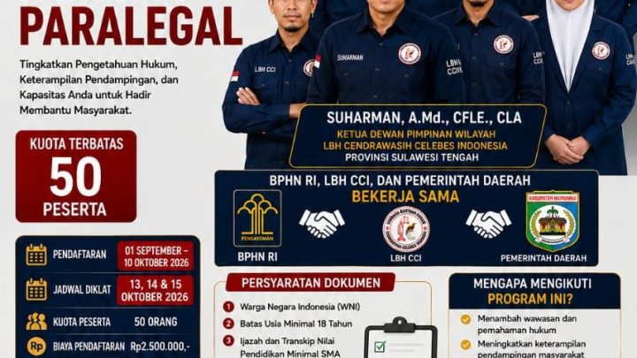 Program pendidikan dan pelatihan paralegal LBH CCI DPW Sulawesi Tengah di Morowali