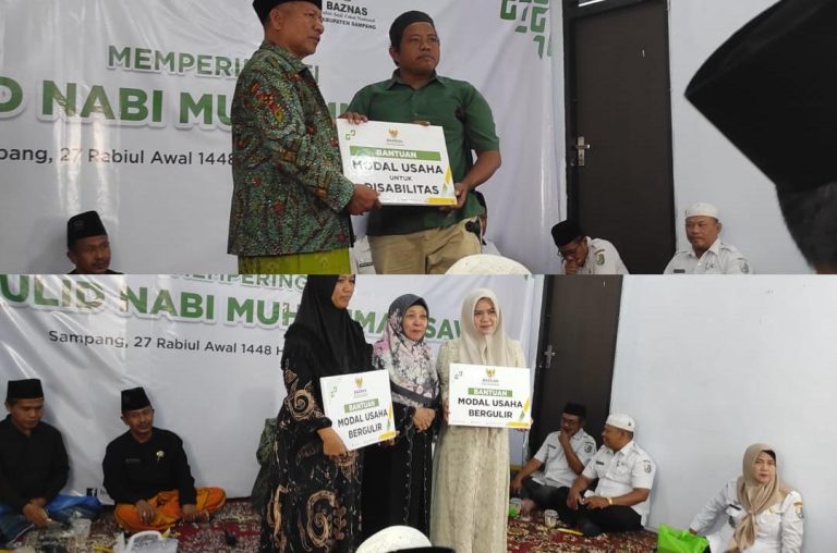 Penyerahan simbolis bantuan RTLH dan modal usaha BAZNAS Sampang