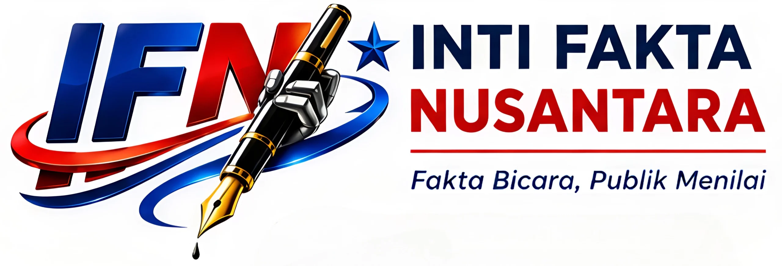 INTI FAKTA NUSANTARA (IFN) dengan simbol pena jurnalistik, identitas media siber nasional Indonesia, bertagline "Fakta Bicara, Publik Menilai".